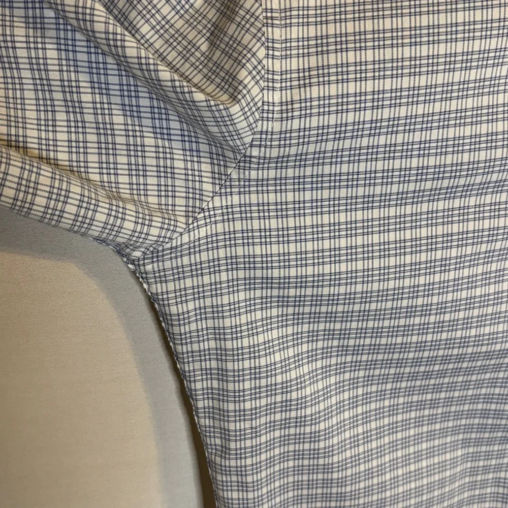 J. Crew Men's Dress Shirt Blue and White Plaid Size small